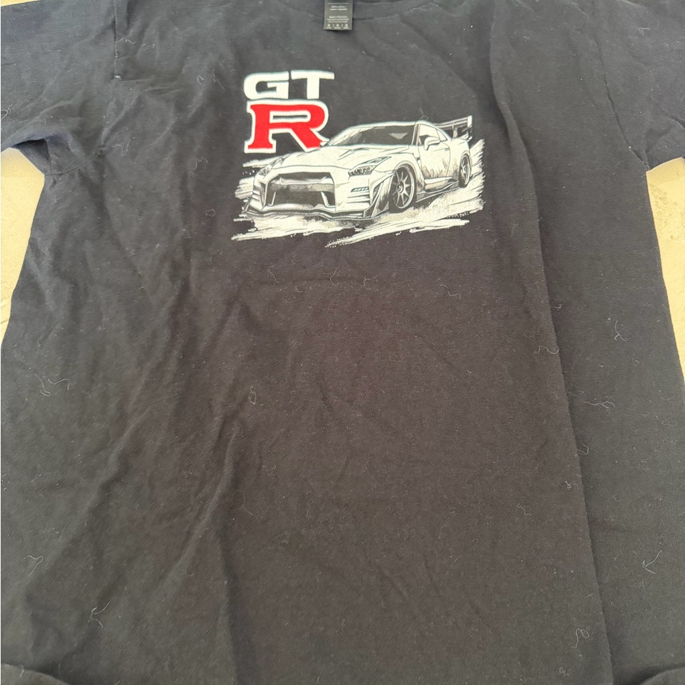 Black Graphic T-Shirt GTR Nissan racing car